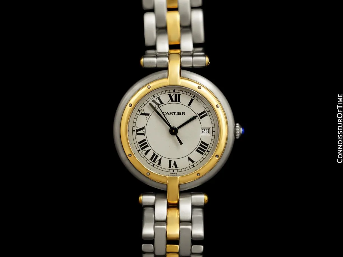 Cartier Panthere (Cougar) VLC Vendome Mens Midsize - Stainless Steel & 18K Gold