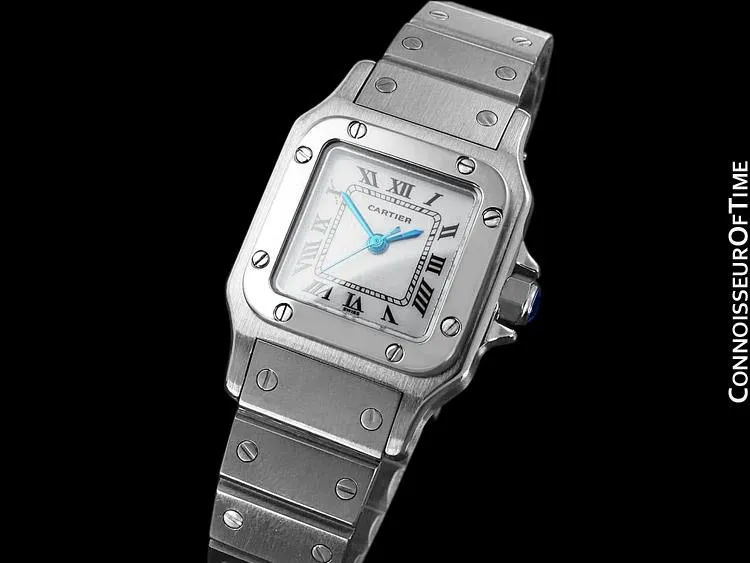 Cartier Santos Ladies Automatic Bracelet Watch - Stainless Steel