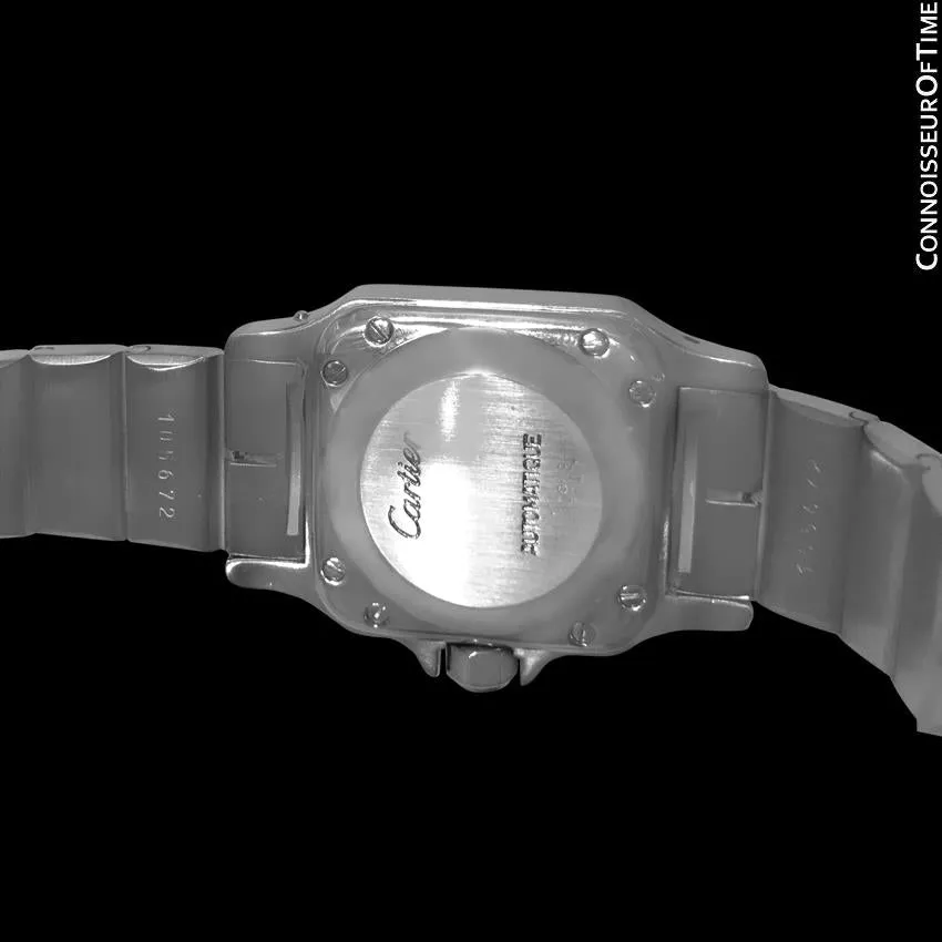Cartier Santos Ladies Automatic Bracelet Watch - Stainless Steel