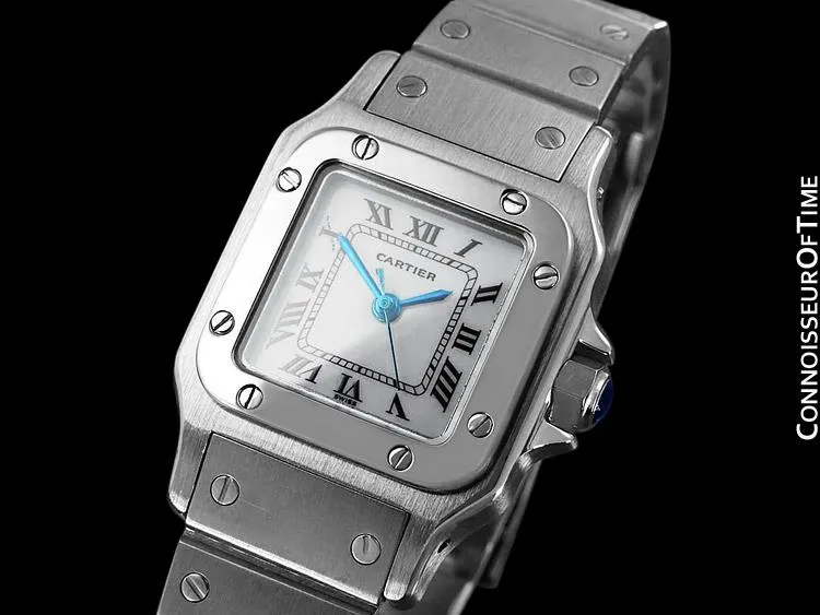 Cartier Santos Ladies Automatic Bracelet Watch - Stainless Steel