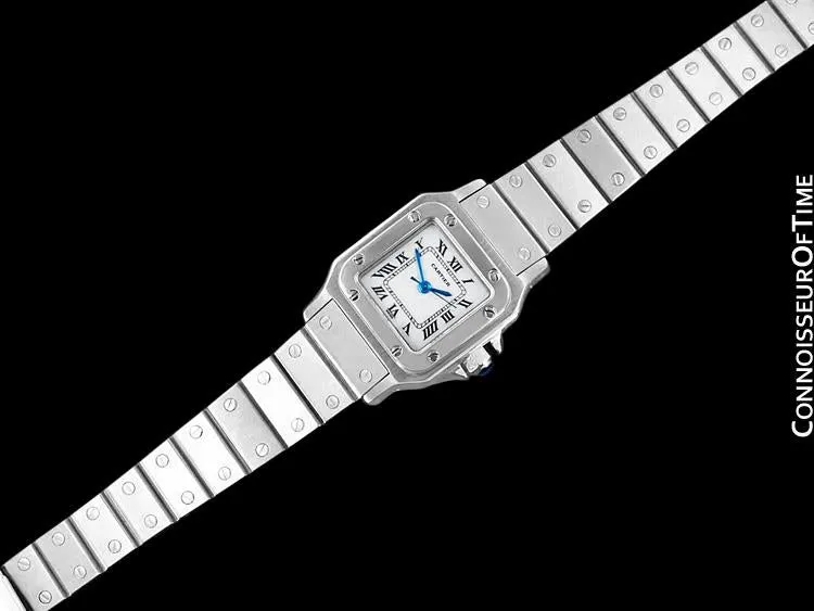 Cartier Santos Ladies Automatic Bracelet Watch - Stainless Steel