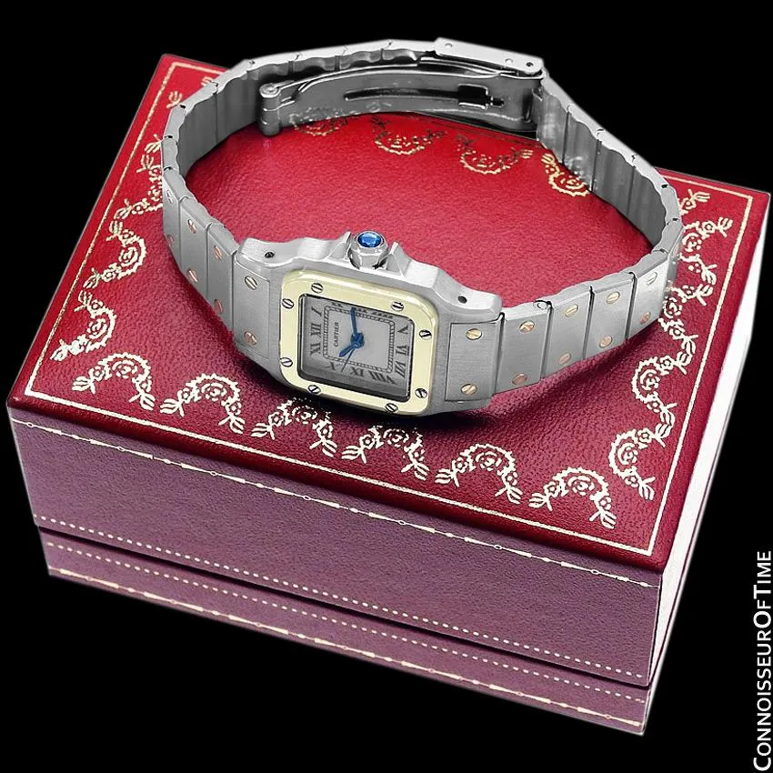 Cartier Santos Ladies Two-Tone Bracelet Watch - Stainless Steel & 18K Gold