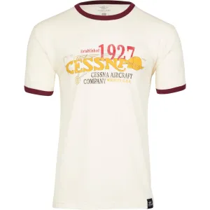Cessna Vintage 20's 30's Plane Logo Officially Licensed Ringer T-Shirt