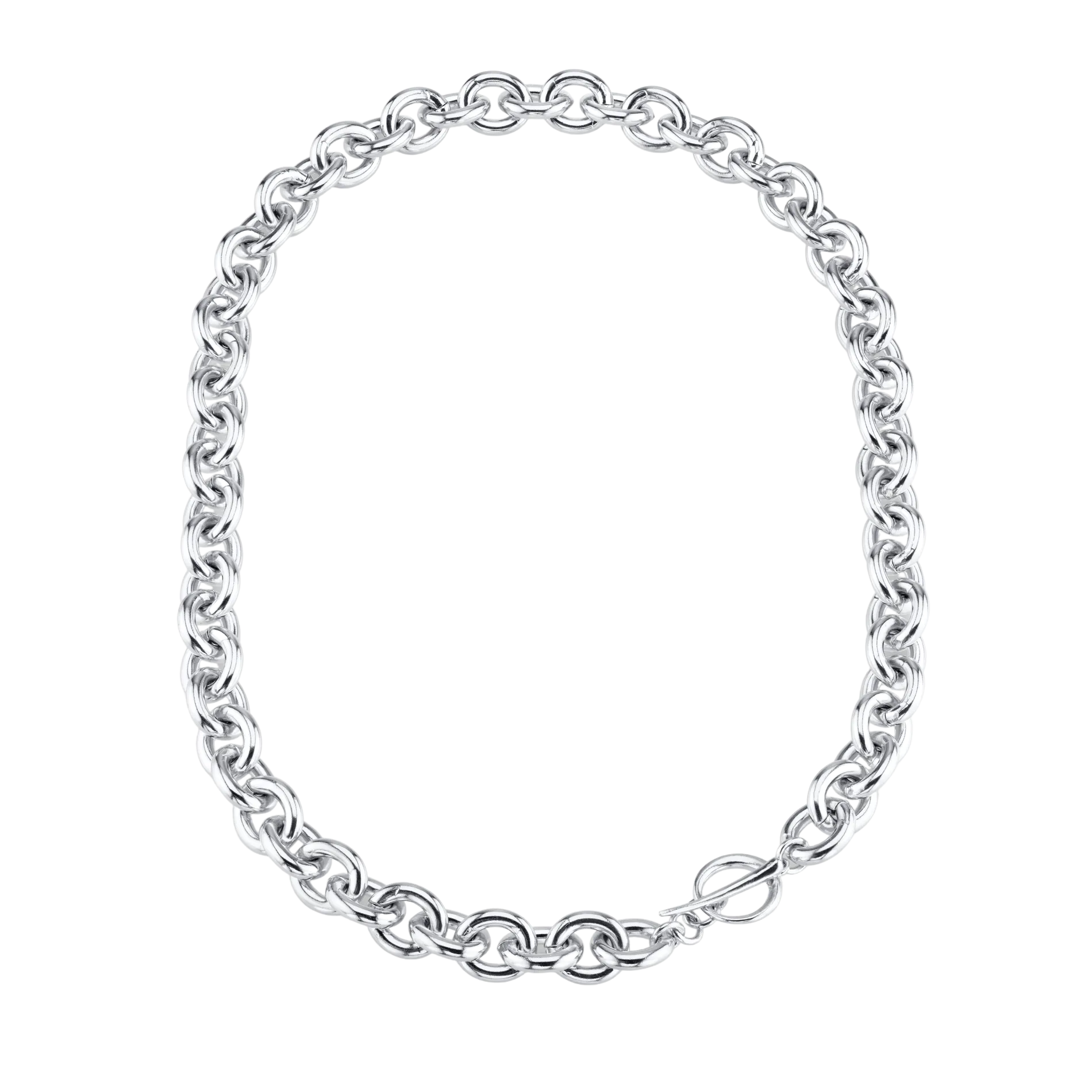 Chain Necklace with Tusk Clasp