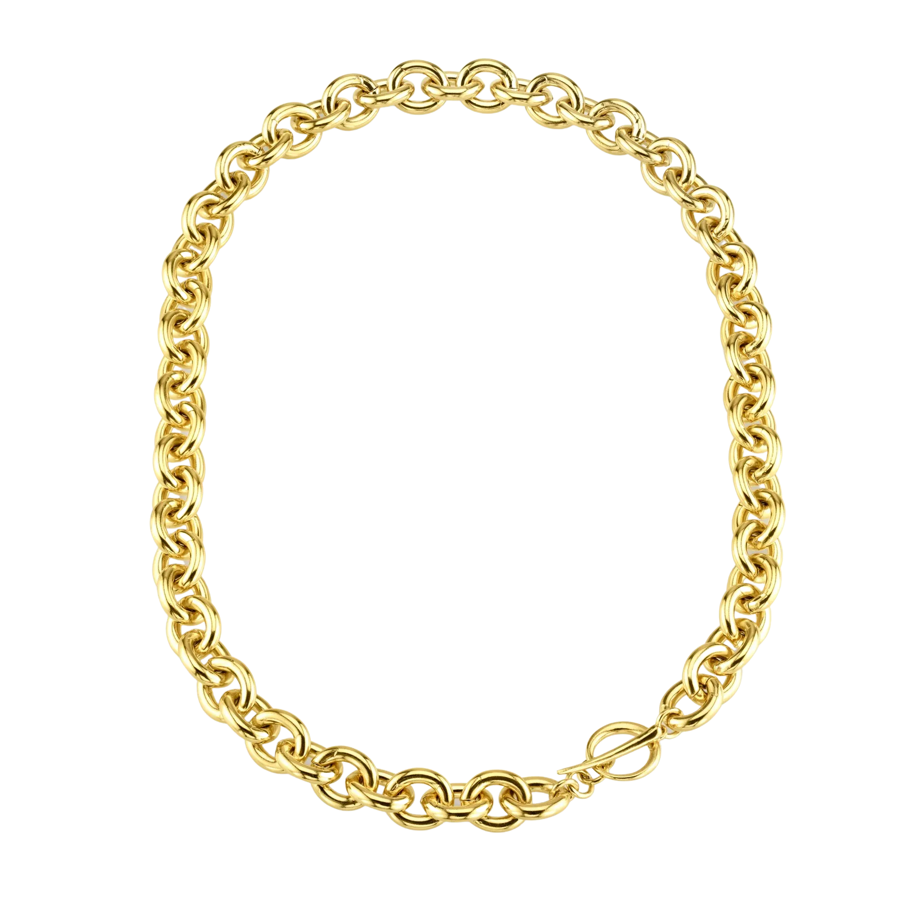 Chain Necklace with Tusk Clasp