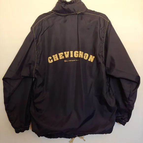 Chevignon Fabulous Kids Legend Paris Vintage Blue Nylon Hoodie Zip Jacket X