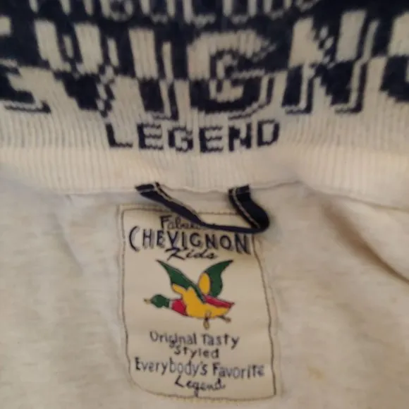 Chevignon Fabulous Kids Legend Paris Vintage Blue Nylon Hoodie Zip Jacket X