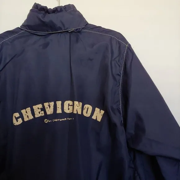 Chevignon Fabulous Kids Legend Paris Vintage Blue Nylon Hoodie Zip Jacket X