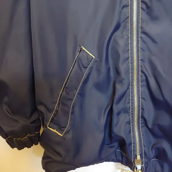 Chevignon Fabulous Kids Legend Paris Vintage Blue Nylon Hoodie Zip Jacket X