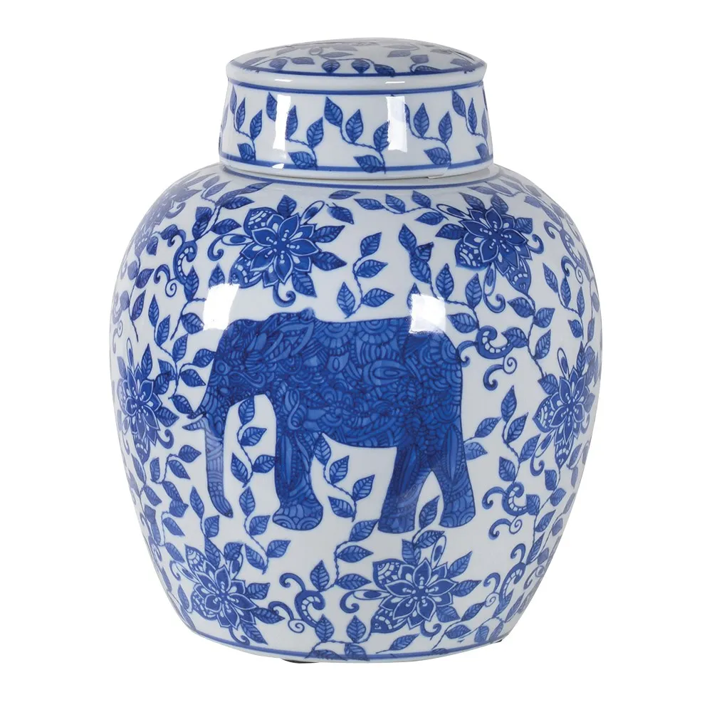 Chinoiserie Short Pot With Lid