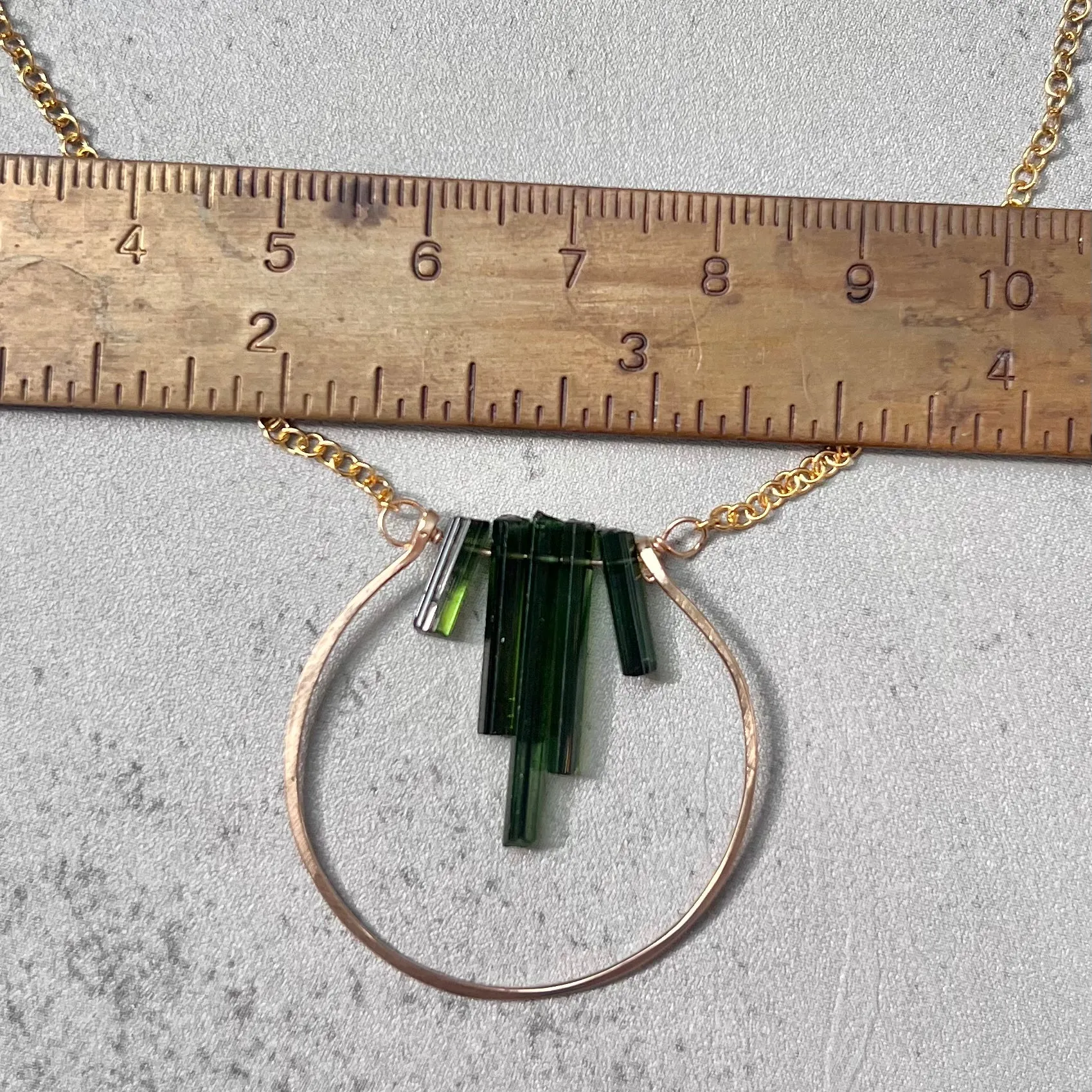 Circle Solitaire: Green Tourmaline