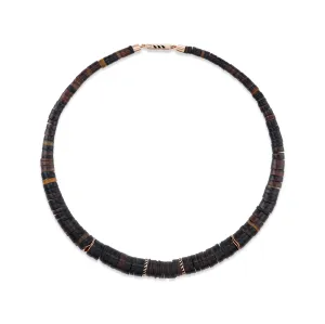 Classic Chocolate Shell & Coco Shark Fin Puka Necklace
