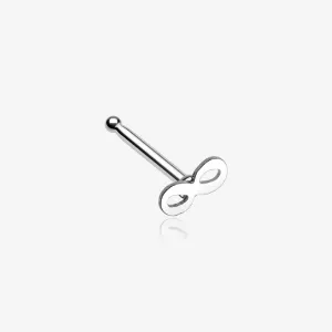 Classic Infinity Loop Nose Stud Ring