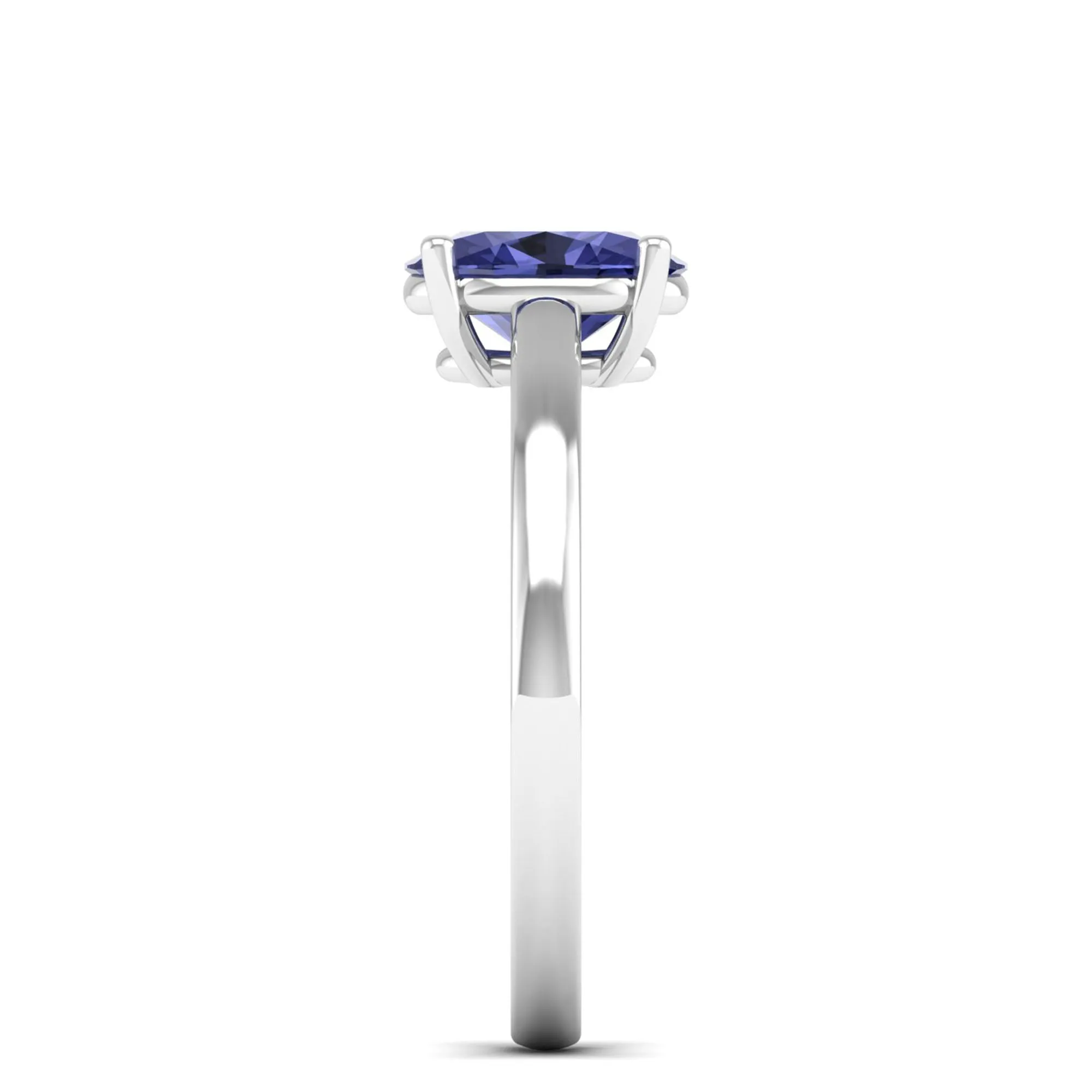 Classic Oval Prong-Set Tanzanite Ring