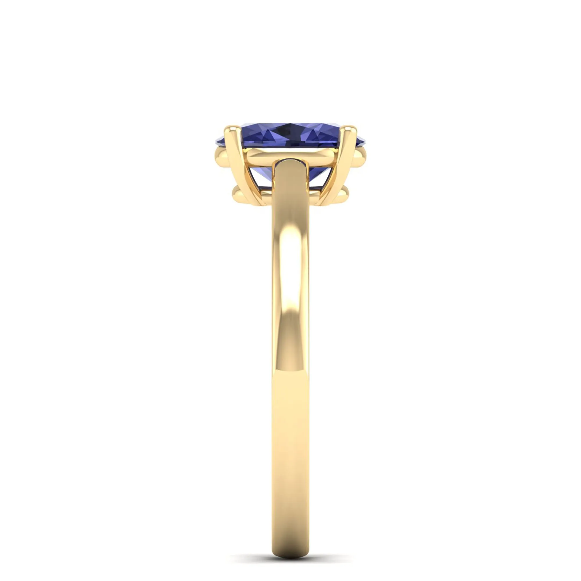 Classic Oval Prong-Set Tanzanite Ring