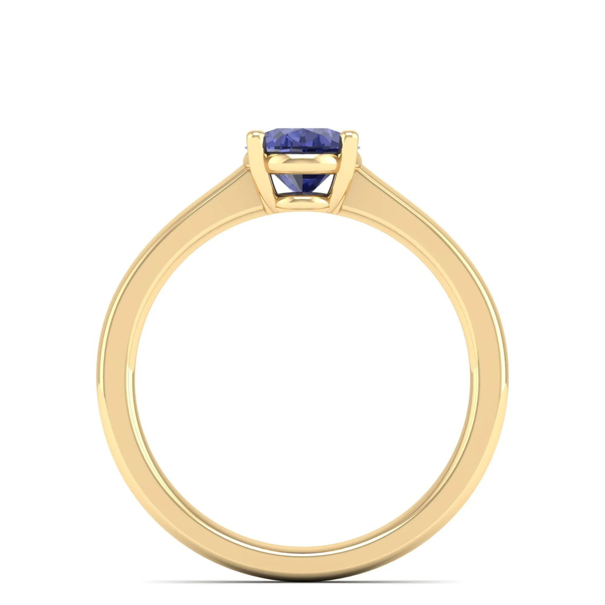Classic Oval Prong-Set Tanzanite Ring