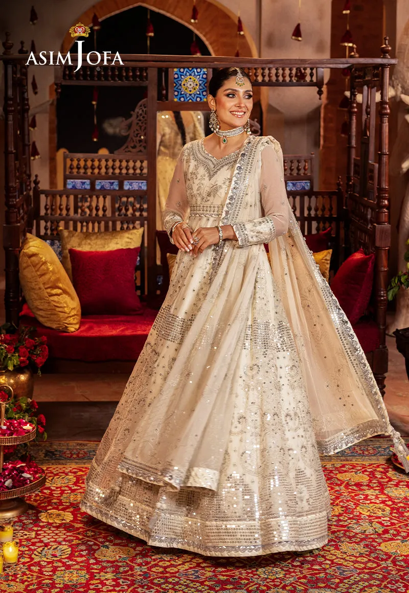 Classic White Shade Luxury Embroidered Pakistani Party Wear Frock