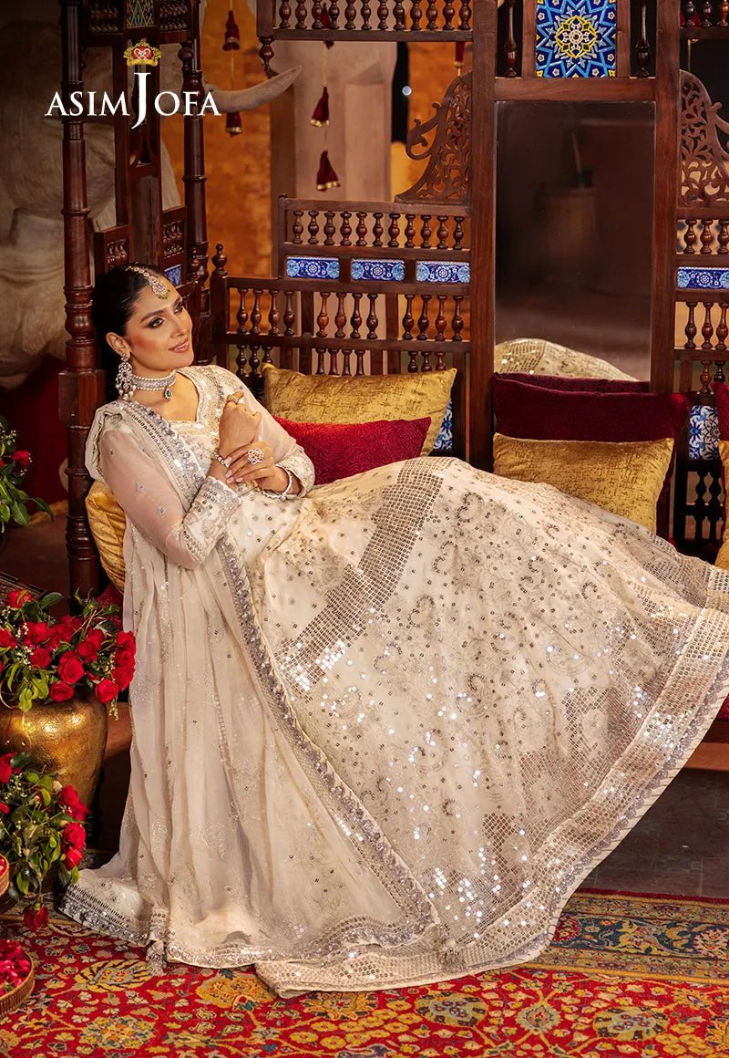 Classic White Shade Luxury Embroidered Pakistani Party Wear Frock