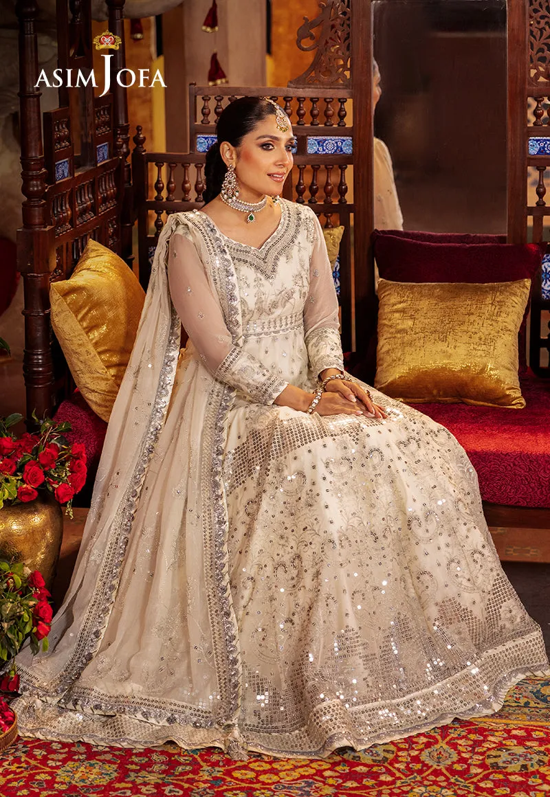 Classic White Shade Luxury Embroidered Pakistani Party Wear Frock