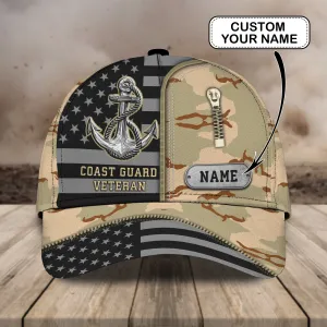 Coast Guard Veteran - Loop - Personalized Name Cap - H9h3-321