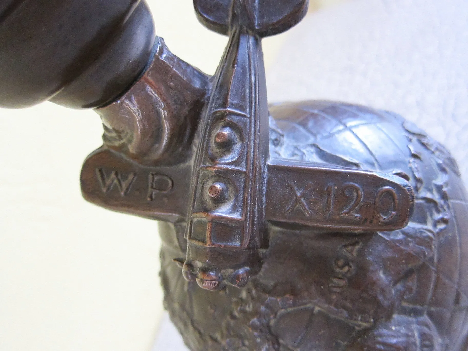 Collectible Will Rogers & Wiley Post Aviation Decor Collectible Table Lamp Sculpture