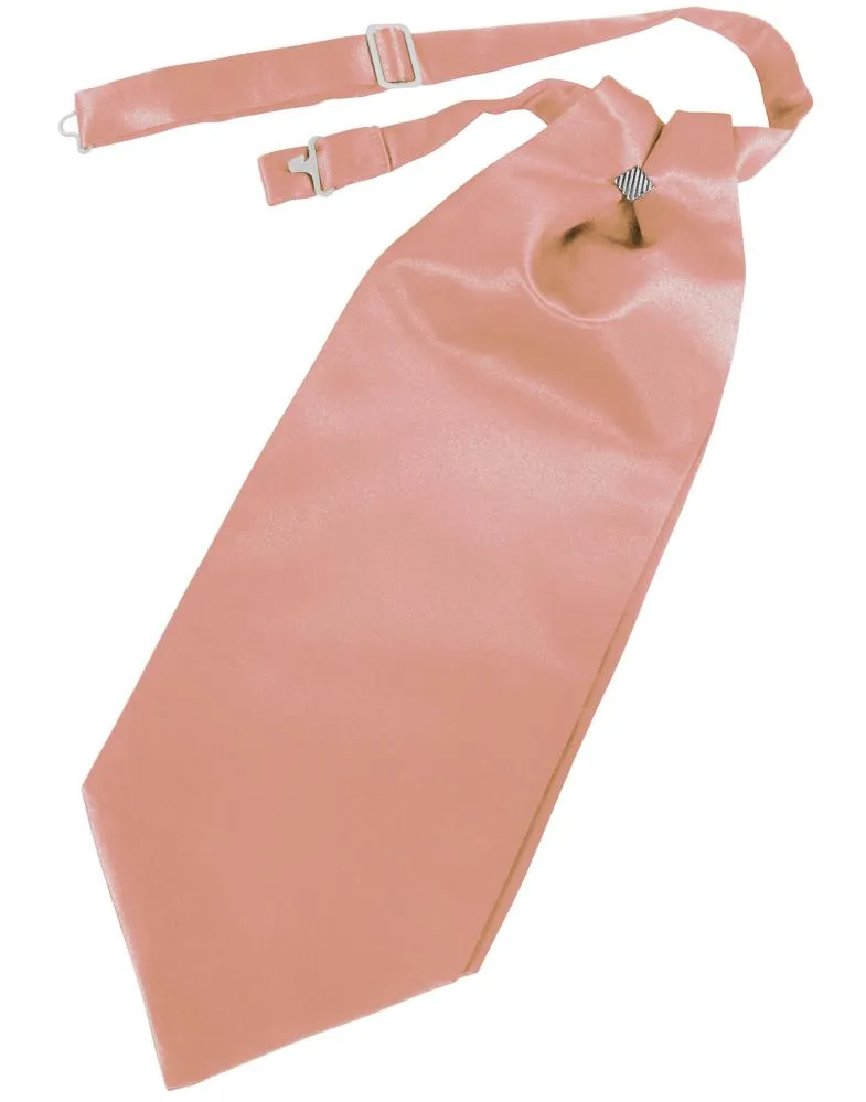 Coral Solid Satin Kids Cravat