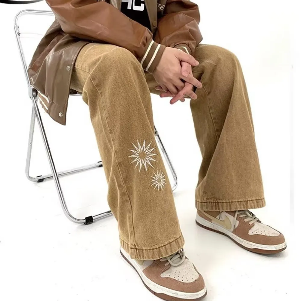 DF| Heavy Starburst Daisy Embroidery Jeans