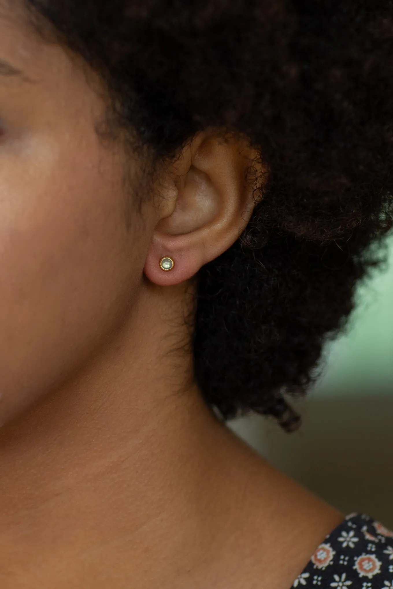 Diamond Cabochon Earrings