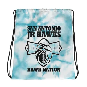 Drawstring Bag ~ Jr Hawks Football Field Tie-Dye