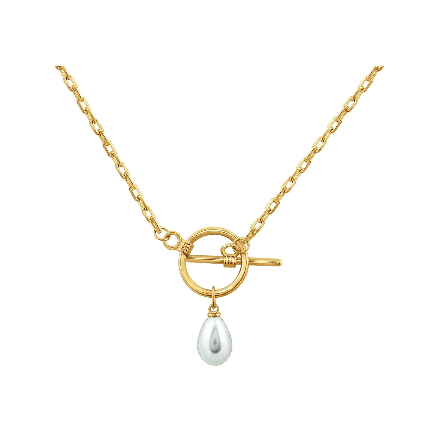 Drop Pearl Pendant Necklace