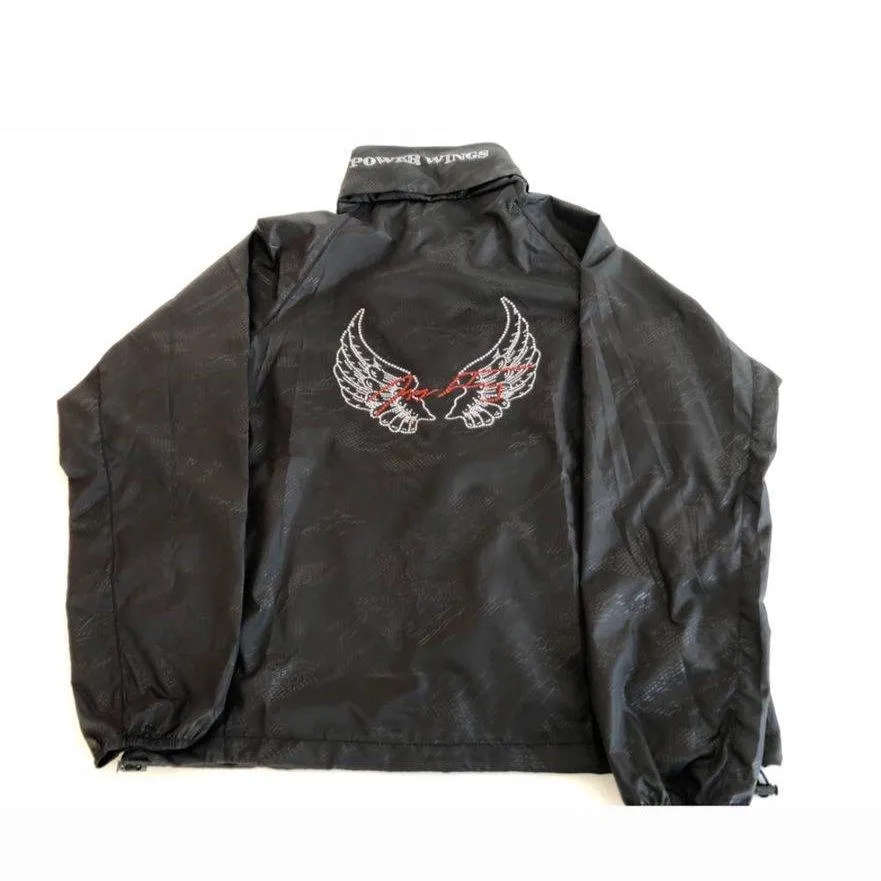 Dry Fit Jacket Crystal Collection Color Black - Power Wings By Jullye Giliberti