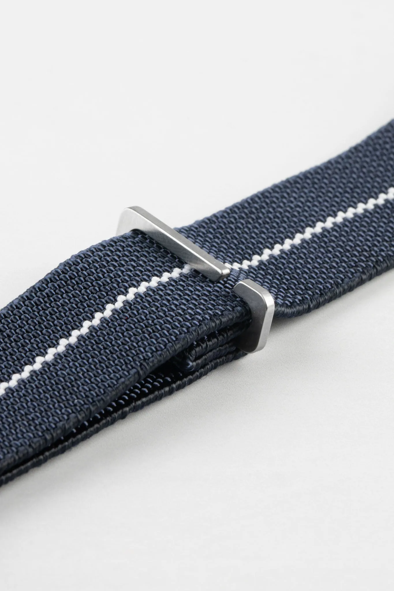 Erika's Originals TRIDENT MN™ Strap with WHITE Centerline - BRUSHED Hardware