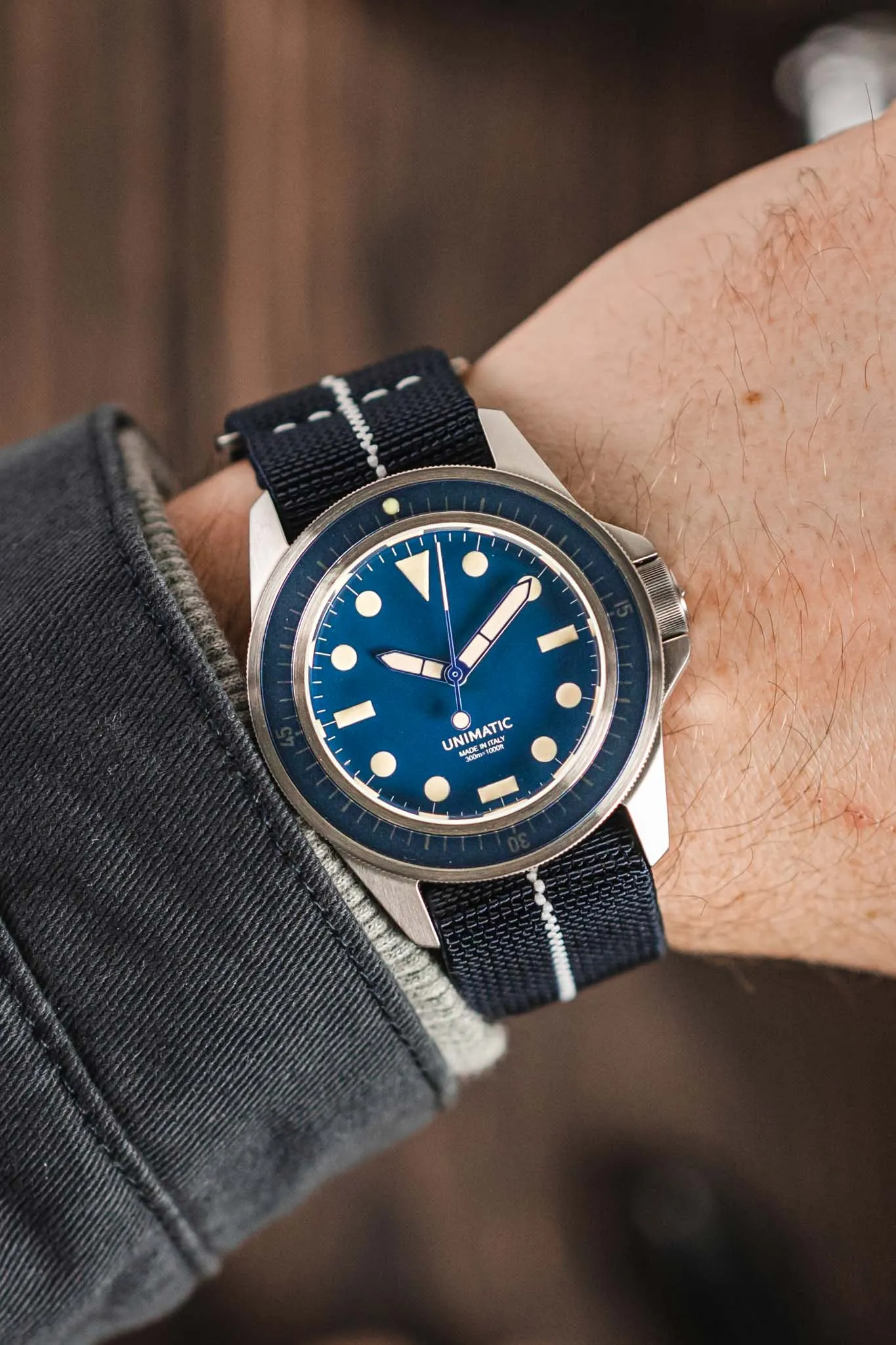 Erika's Originals TRIDENT MN™ Strap with WHITE Centerline - BRUSHED Hardware