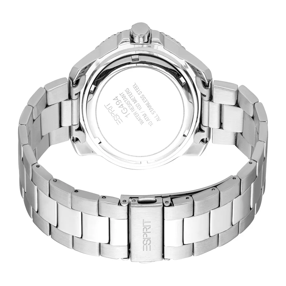 Esprit Men's 42mm Henry Fashion Silver Dial Watch
