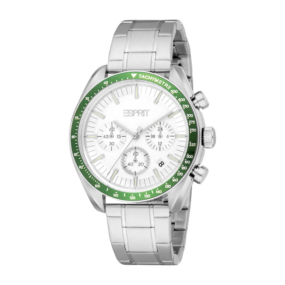 Esprit Men's 42mm Porter Fashion Silver Dial Watch