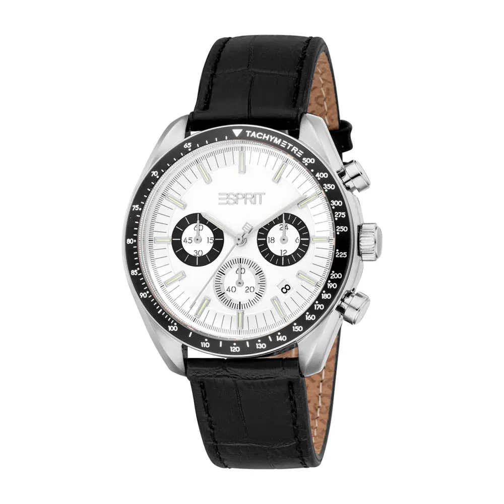 Esprit Men's 42mm Porter Fashion Silver Dial Watch