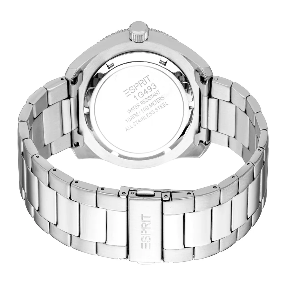 Esprit Men's 43mm Greyson Fashion Silver Dial Watch