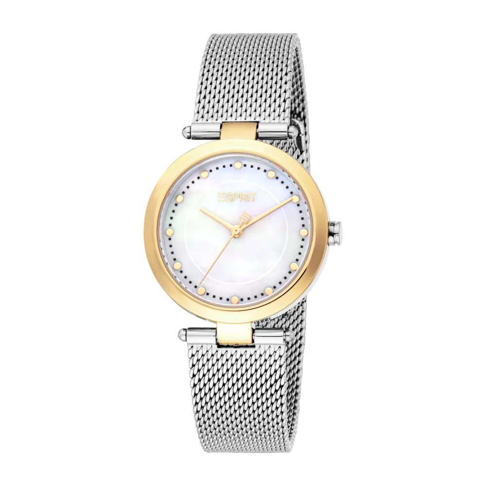 Esprit Women's 30mm Autumn Mesh Fashion White MOP Dial Watch