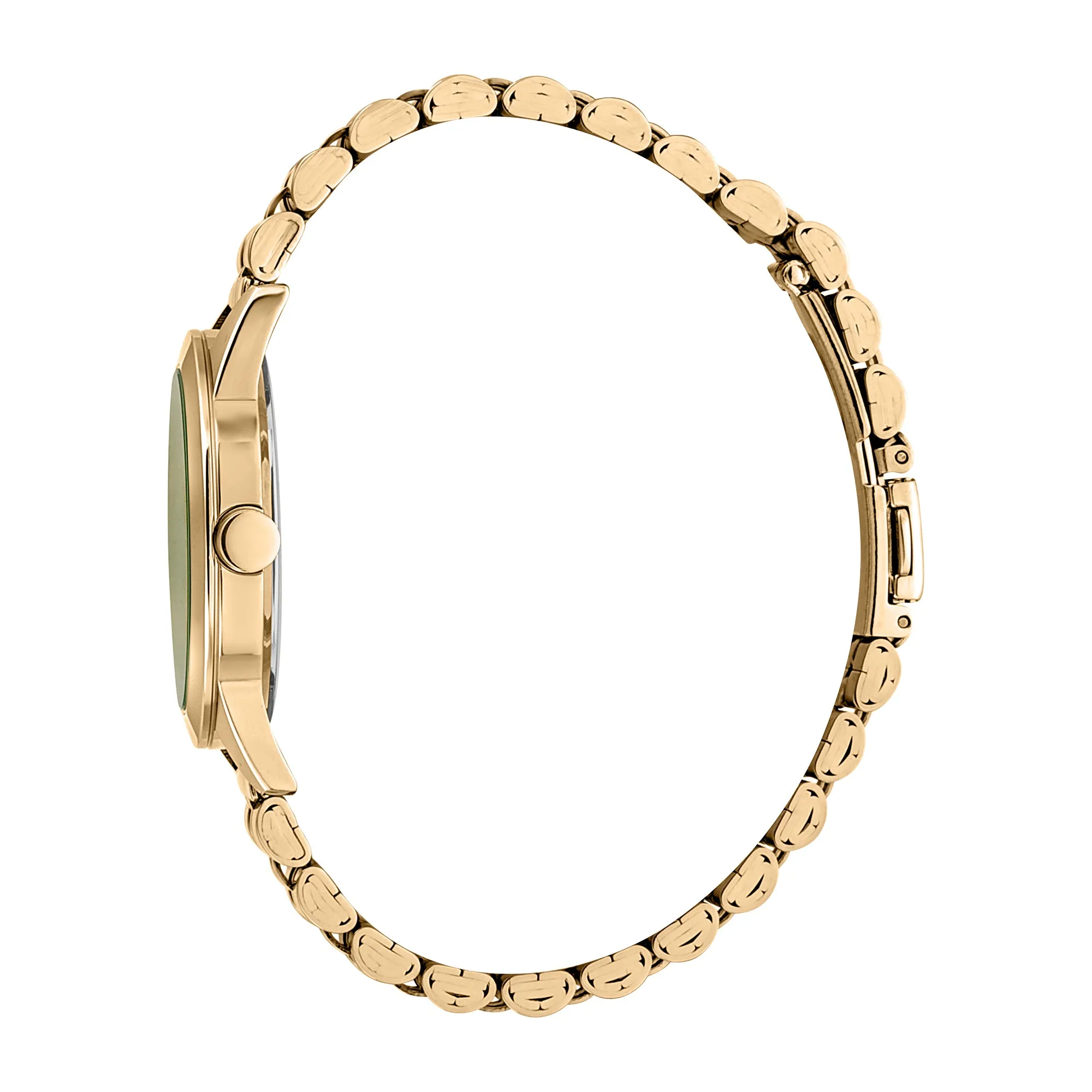 Esprit Women's Dark Green Dial Willow Fashion Quartz Gold Strap Watch With Bracelet