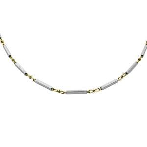 Estate 14k Yellow & White Gold 13" Watch Chain