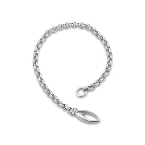Everyday Chain Bracelet - Sterling Silver   CZ Blanc