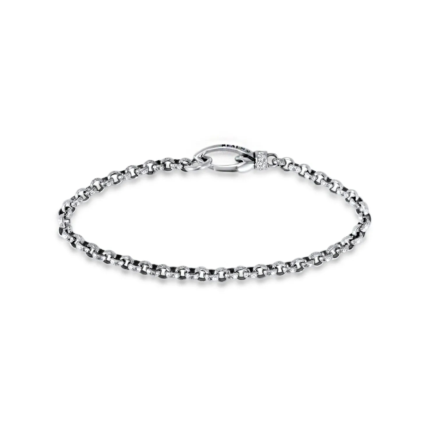 Everyday Chain Bracelet - Sterling Silver   CZ Blanc