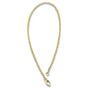 Everyday Chain Necklace 16" - 18K Gold Vermeil   CZ Blanc