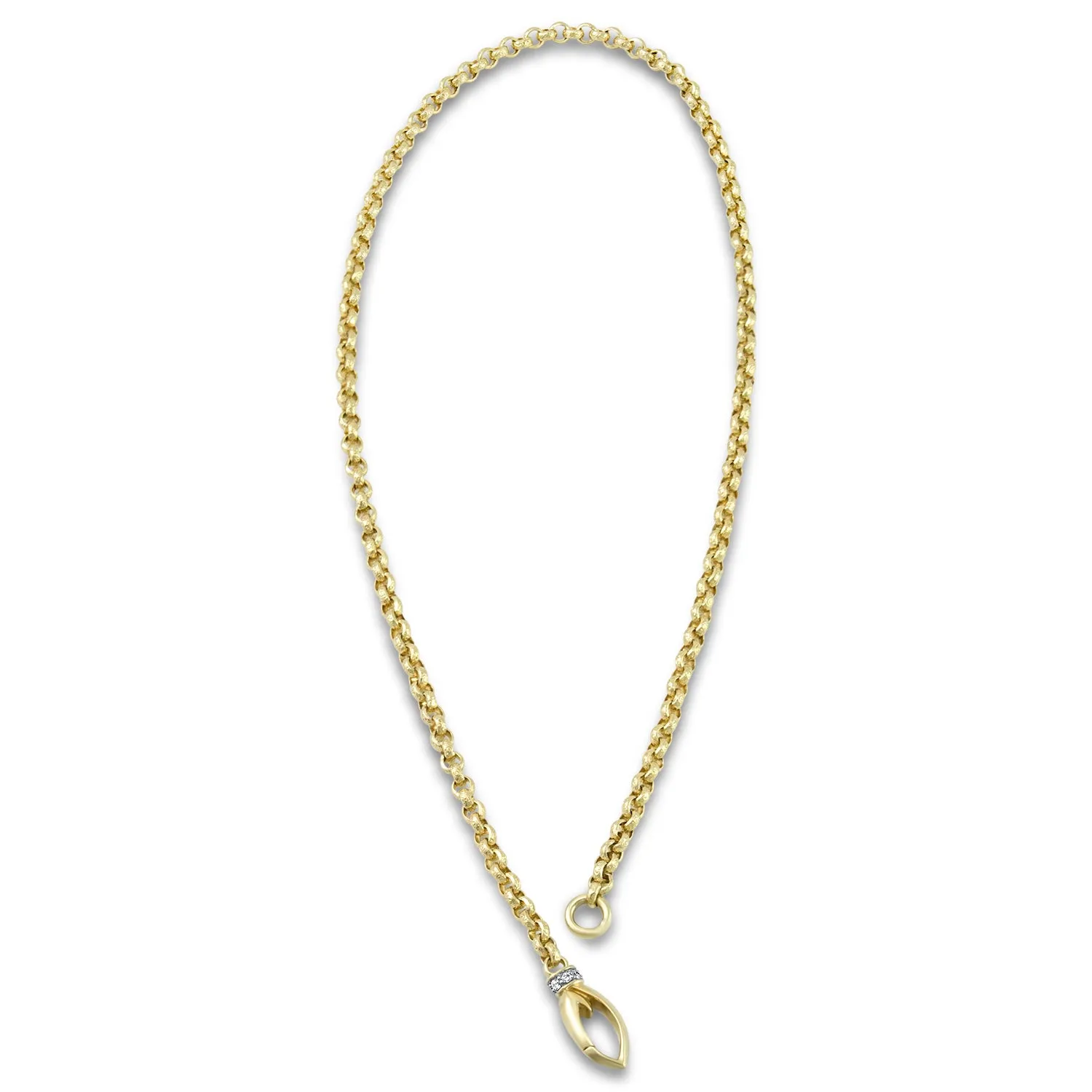 Everyday Chain Necklace 16" - 18K Gold Vermeil   CZ Blanc