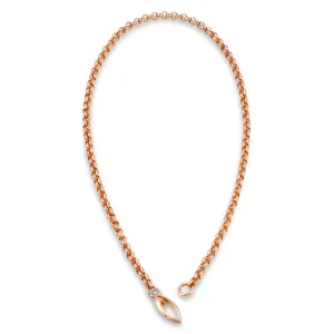 Everyday Chain Necklace 18" - 18K Rose Gold Vermeil   CZ Blanc