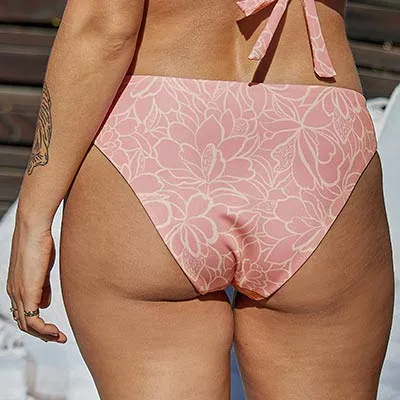 FINAL SALE Printed Swimsuit Scoop and Brazilian Swim Bottom