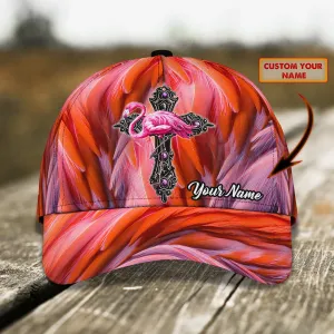 Flamingo Cross - Personalized Name Cap - Loop - H9h3-436