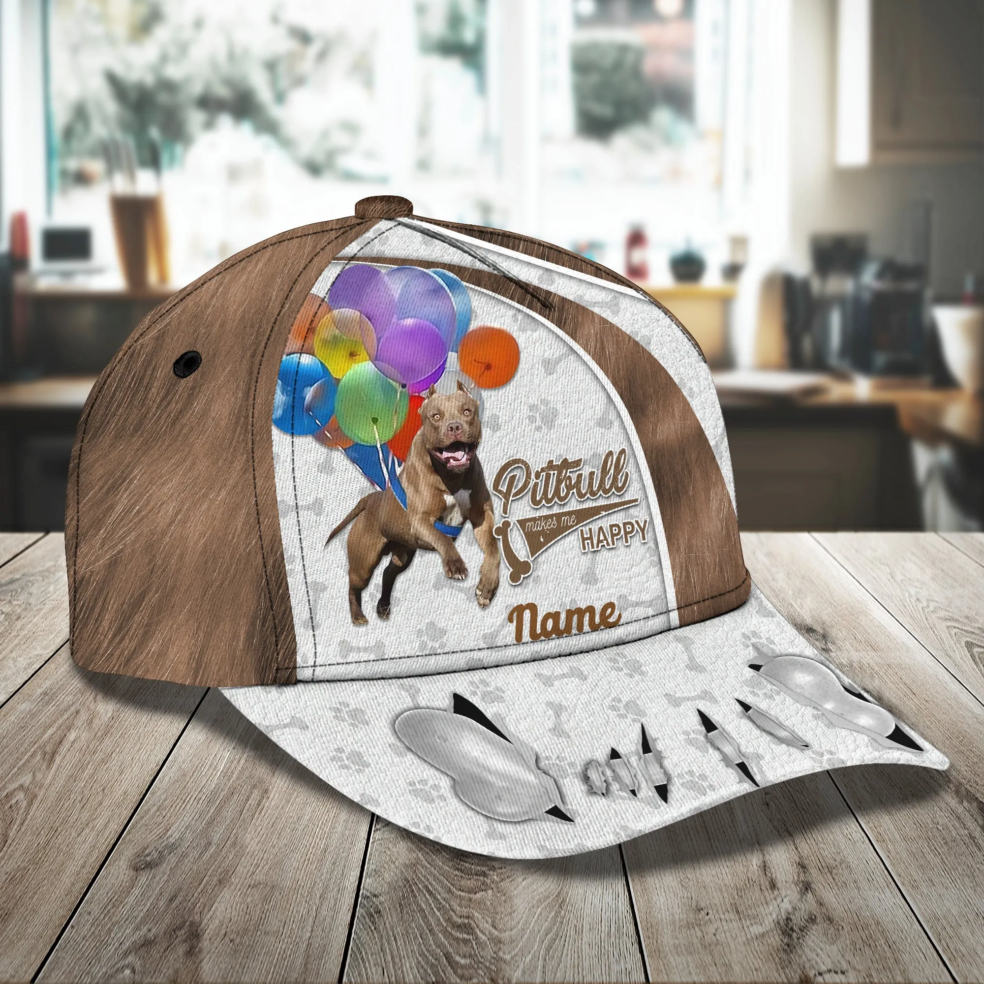 Flying Pitbull - Personalized Name Cap  - Loop - H9h3-383