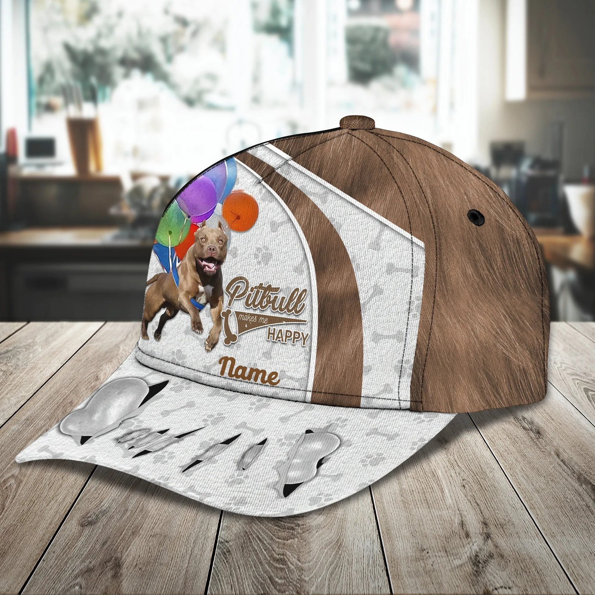 Flying Pitbull - Personalized Name Cap  - Loop - H9h3-383