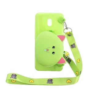For Redmi 8/Redmi 8A Case Mobile Phone Shell Shockproof Cellphone TPU Cover with Cartoon Cat Pig Panda Coin Purse Lovely Shoulder Starp  Green